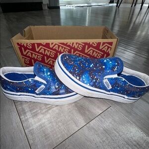 Vans galactic glow slip ons size 11.5kids